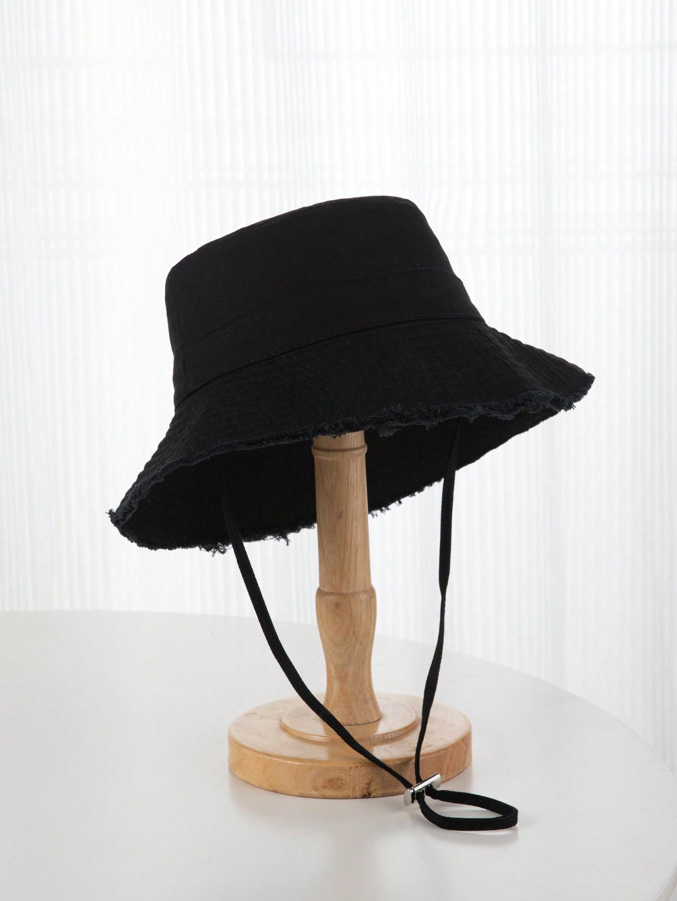 Chapeau de seau unisexe à bords effilochés, protection solaire