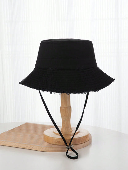 Chapeau de Seau Unisexe Y2K avec Franges