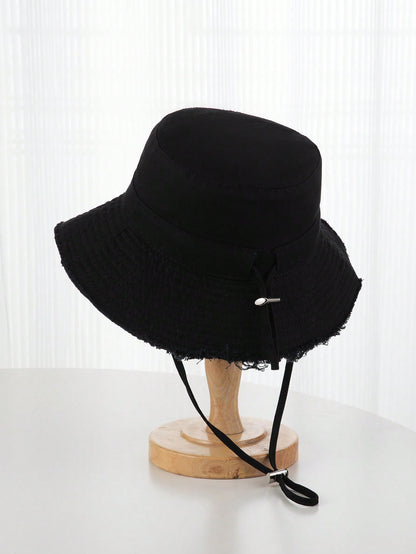 Chapeau de Seau Unisexe Y2K avec Franges