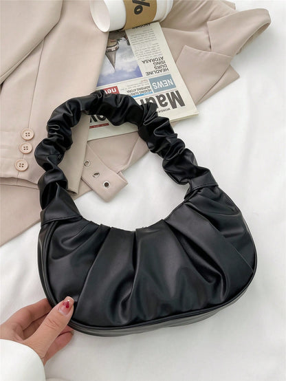 Sac bandoulière femme plissé couleur unie