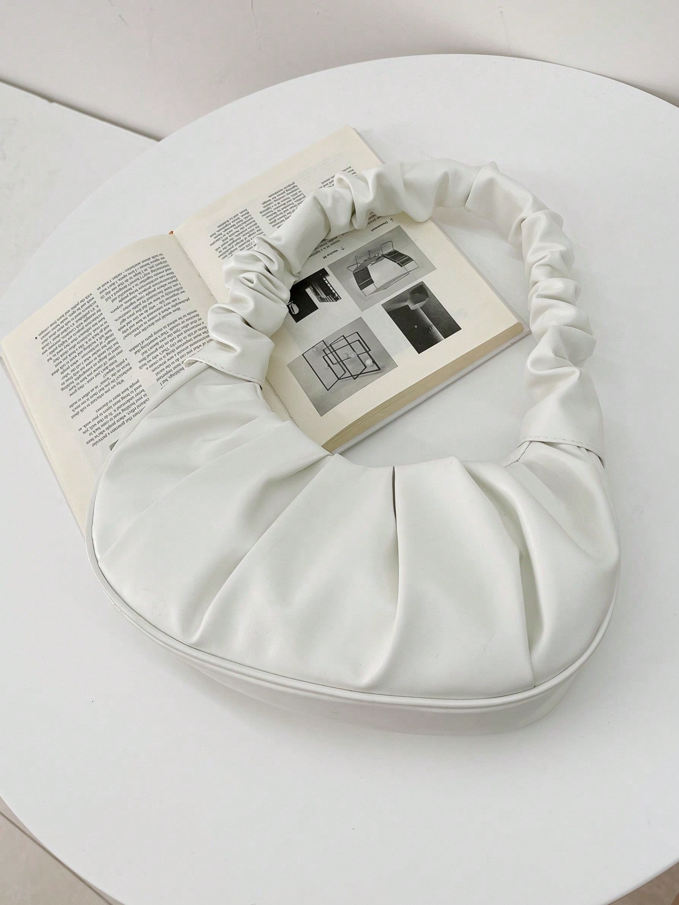 Sac à épaule femme uni avec détail nuage