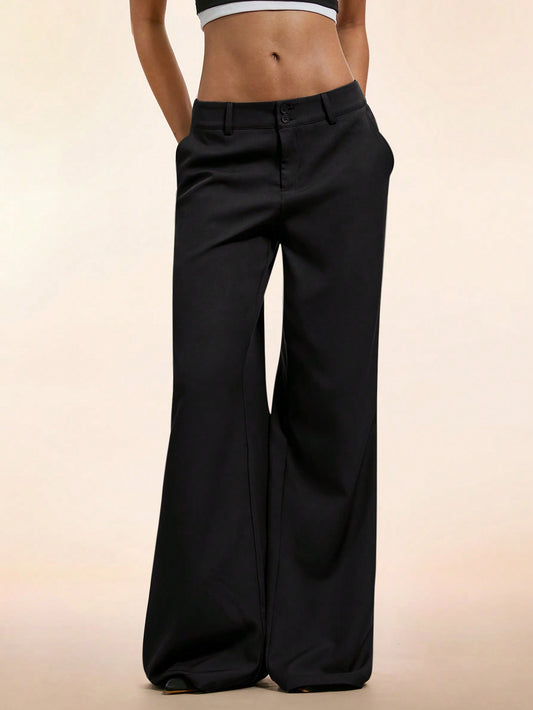 Pantalon évasé taille basse Forever 21
