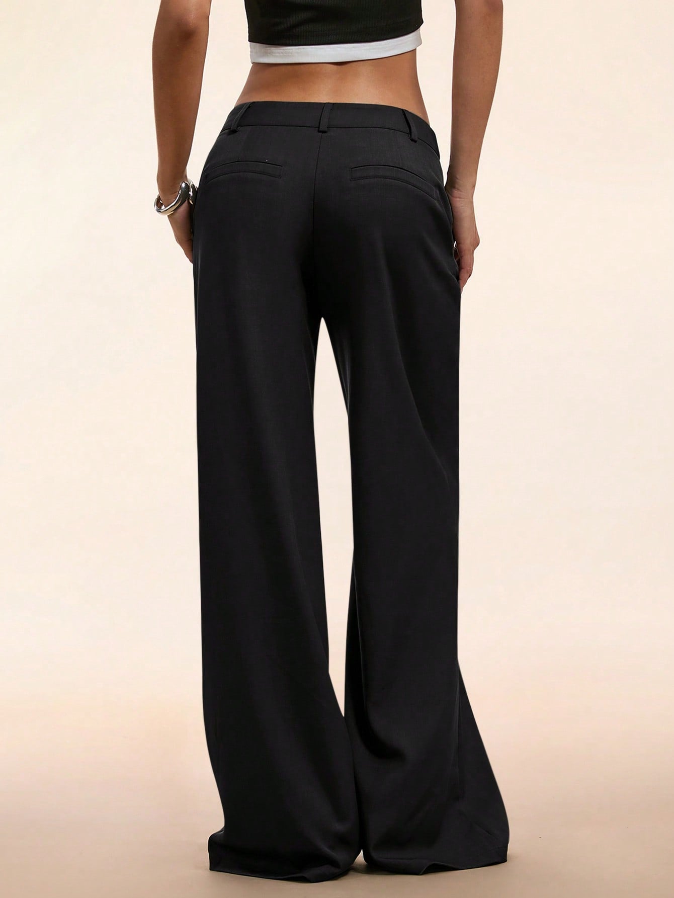 Pantalon évasé taille basse Forever 21