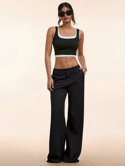 Pantalon évasé taille basse Forever 21