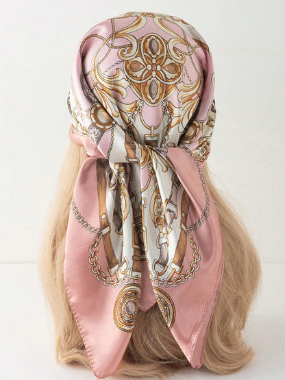 Foulard carré imprimé 90 cm - Polyvalent et tendance