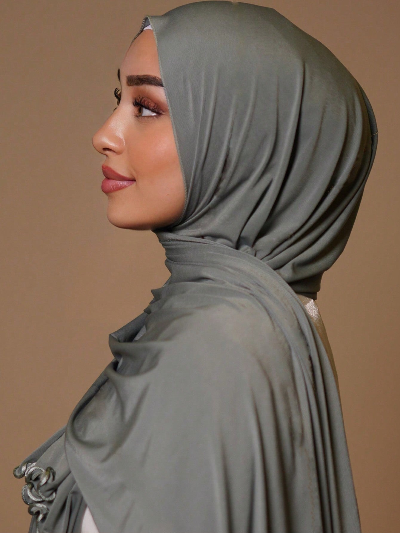 Hijab en viscose doux avec bordure ondulée - Foulard voile quotidien