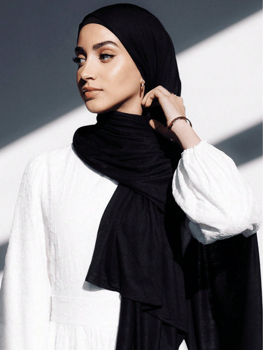 Set 2 pièces Hijab et Sous-Casquette Modal - Jersey Doux et Respirant