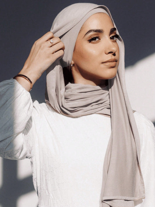Ensemble Hijab 2 pièces jersey modal - Coiffe tube et foulard uni