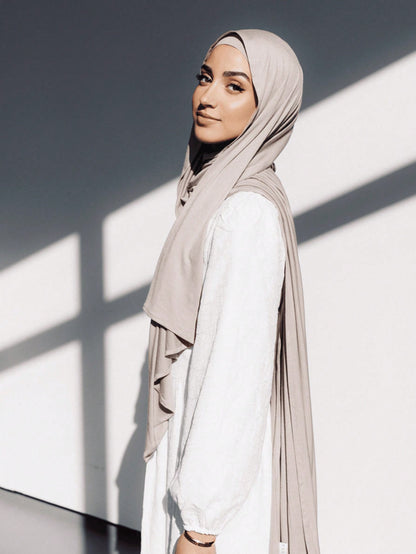 Ensemble Hijab 2 pièces jersey modal - Coiffe tube et foulard uni
