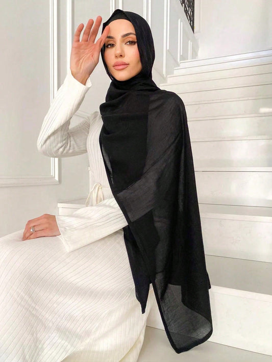 Foulard viscose femme - Large bord doux - Protection solaire
