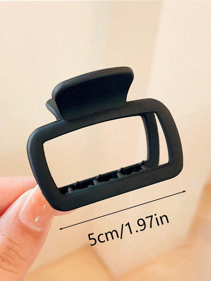 Clips à cheveux 4 pièces - 5 cm - Noir, blanc, marron, kaki
