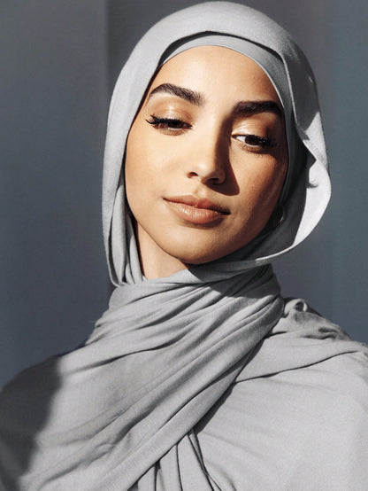 Ensemble Hijab 2 pièces - Bonnet et Foulard Modal Léger - Couleur Unie