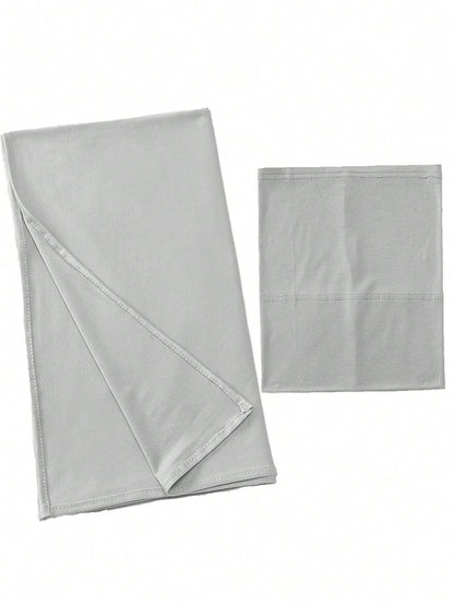Ensemble Hijab 2 pièces - Bonnet et Foulard Modal Léger - Couleur Unie