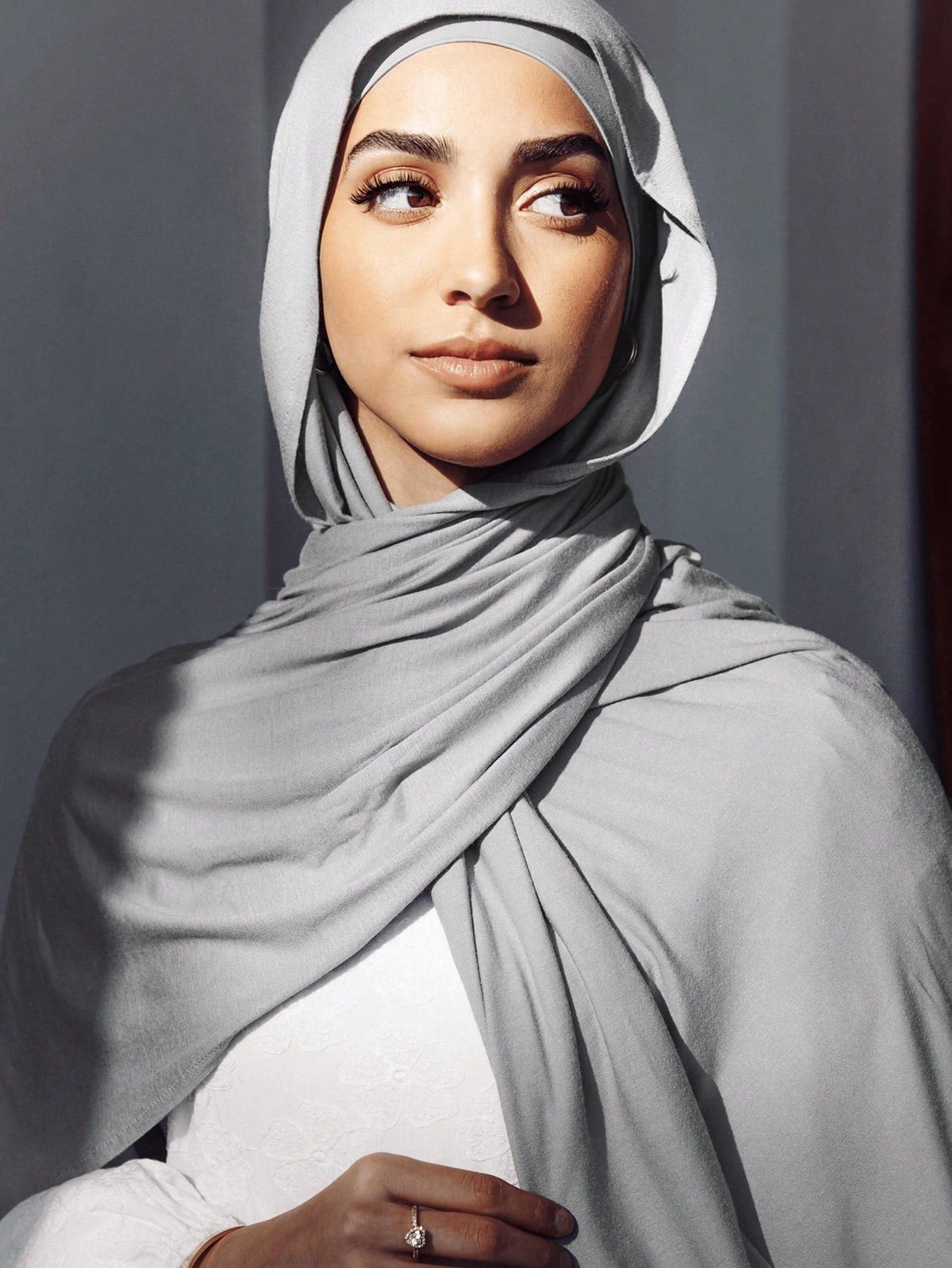 Ensemble Hijab 2 pièces - Bonnet et Foulard Modal Léger - Couleur Unie