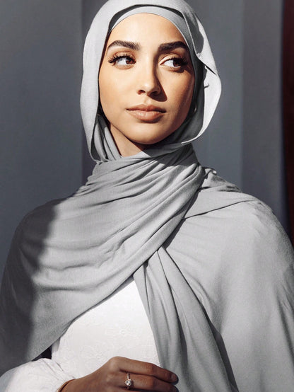Ensemble Hijab 2 pièces - Bonnet et Foulard Modal Léger - Couleur Unie