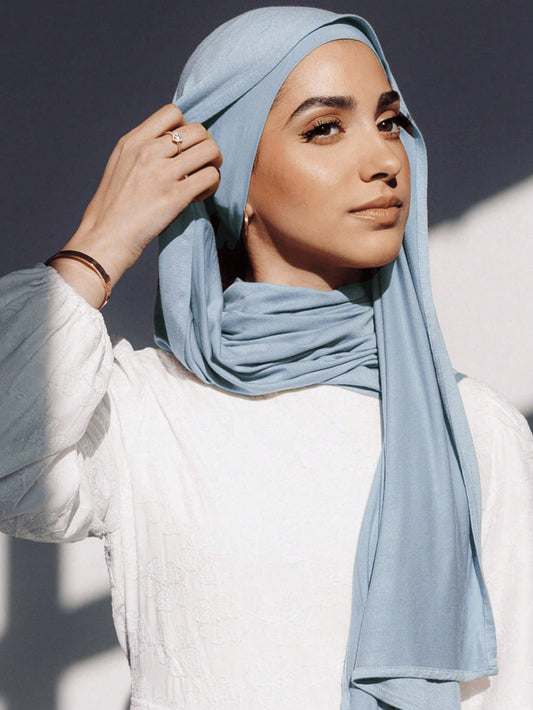 Set 2 pièces hijab modal - Capuchon et foulard léger
