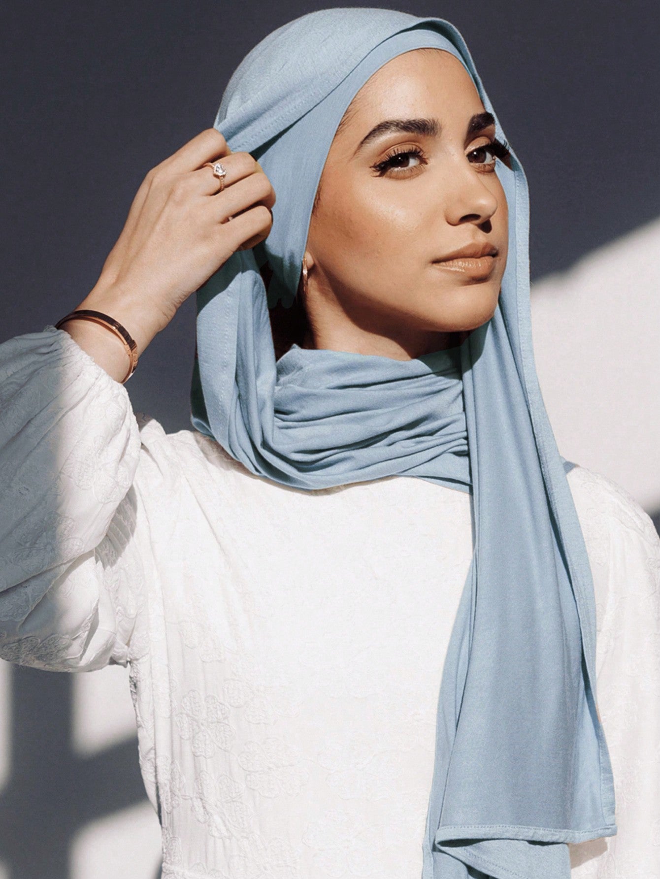 Hijab 2 pièces modal - Capuchon et foulard léger