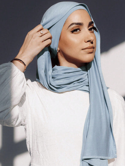 Hijab 2 pièces modal - Capuchon et foulard léger