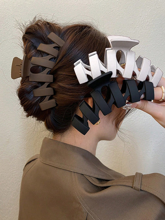 Pinces à cheveux 3 pièces - 11 cm - Marron, blanc, noir