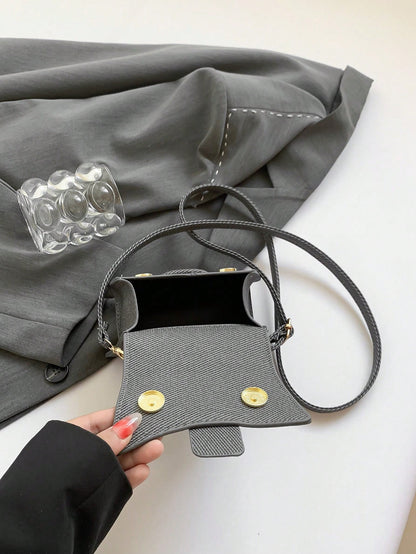 Pochette carrée mini femme couleur unie
