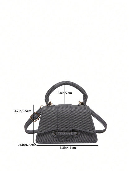 Pochette carrée mini femme couleur unie