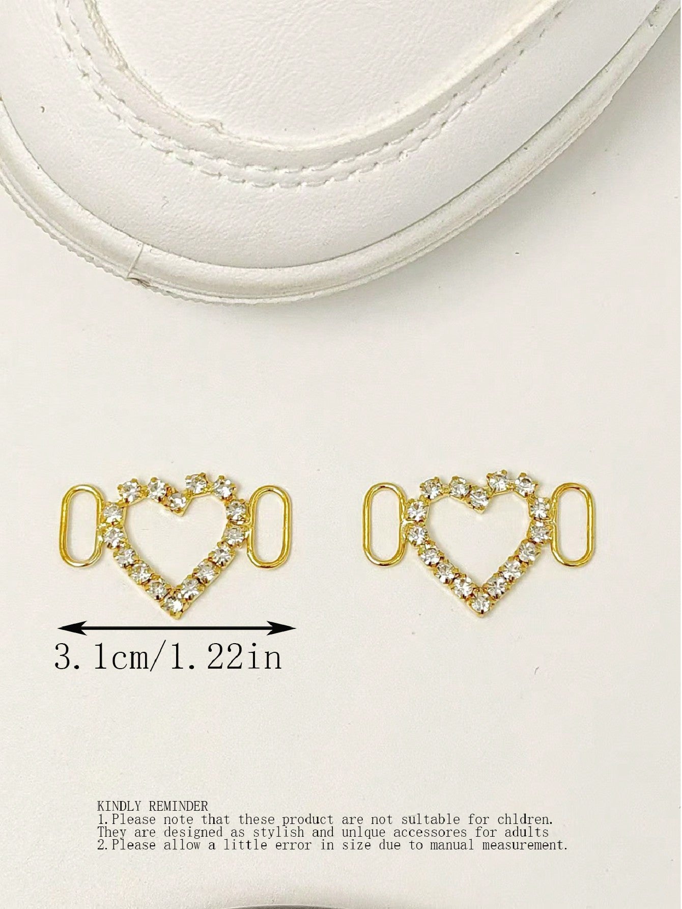 Charms à chaussures 2 pièces avec strass et perles