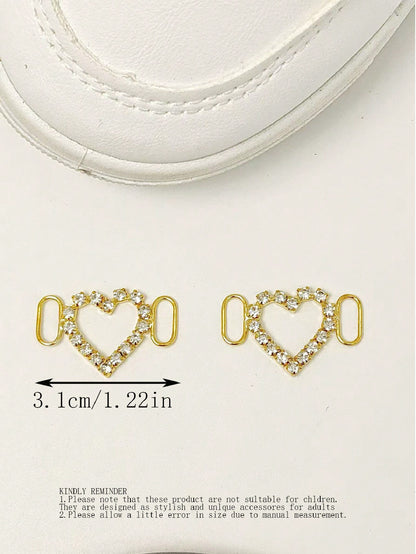 Charms à chaussures 2 pièces avec strass et perles