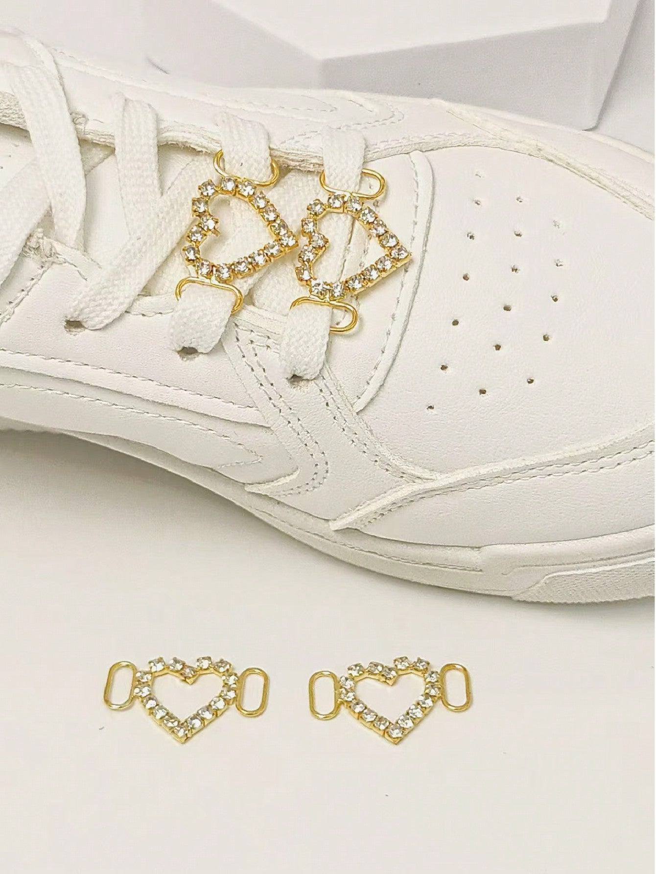Charms à chaussures 2 pièces avec strass et perles