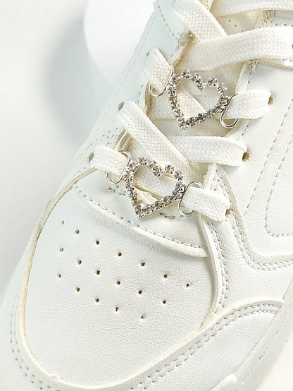 2 décorations de chaussures élégantes avec strass et perles