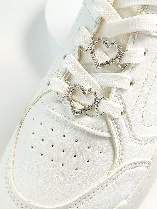 2 décorations de chaussures élégantes avec strass et perles