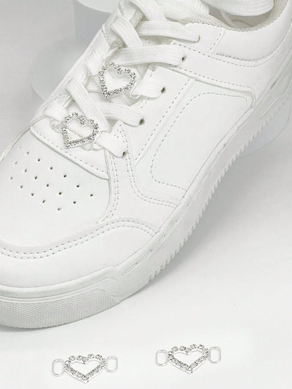 2 décorations de chaussures élégantes avec strass et perles