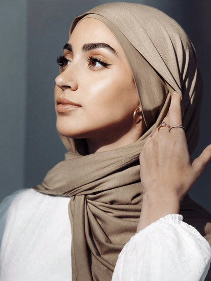 Set 2 pièces Hijab et Sous-Coiffe Modal - Couleur Unie