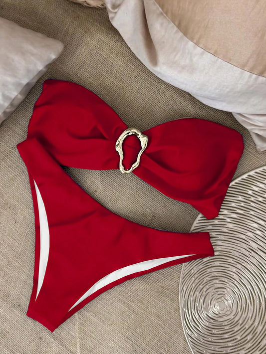 Maillot de bain bandeau Polovedo uni