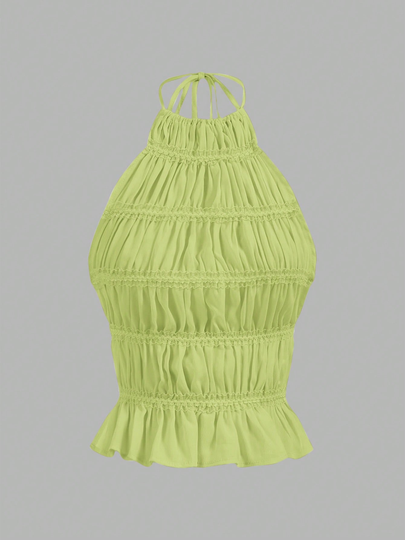 Top court col halter ajustable pour femmes