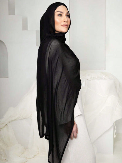 Foulard viscose femme - Large bord doux - Protection solaire