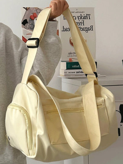 Sac bandoulière pliable grande capacité, plusieurs poches, pour école et voyage