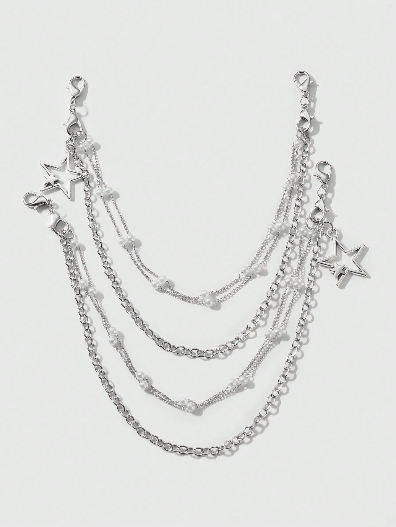 Pendentif étoile perle faux 2 pièces réglable pour femmes