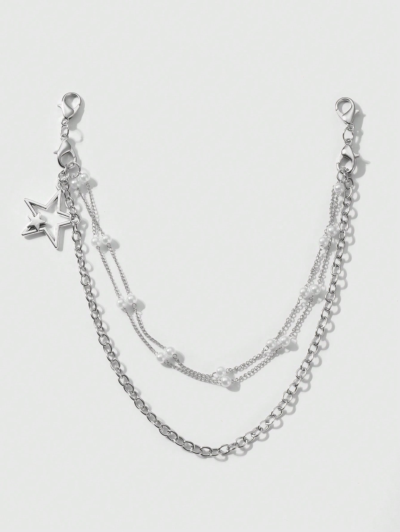 Pendentif étoile perle faux 2 pièces réglable pour femmes