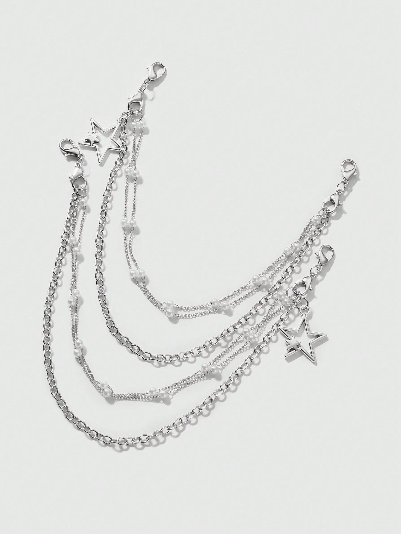 Pendentif étoile perle faux 2 pièces réglable pour femmes