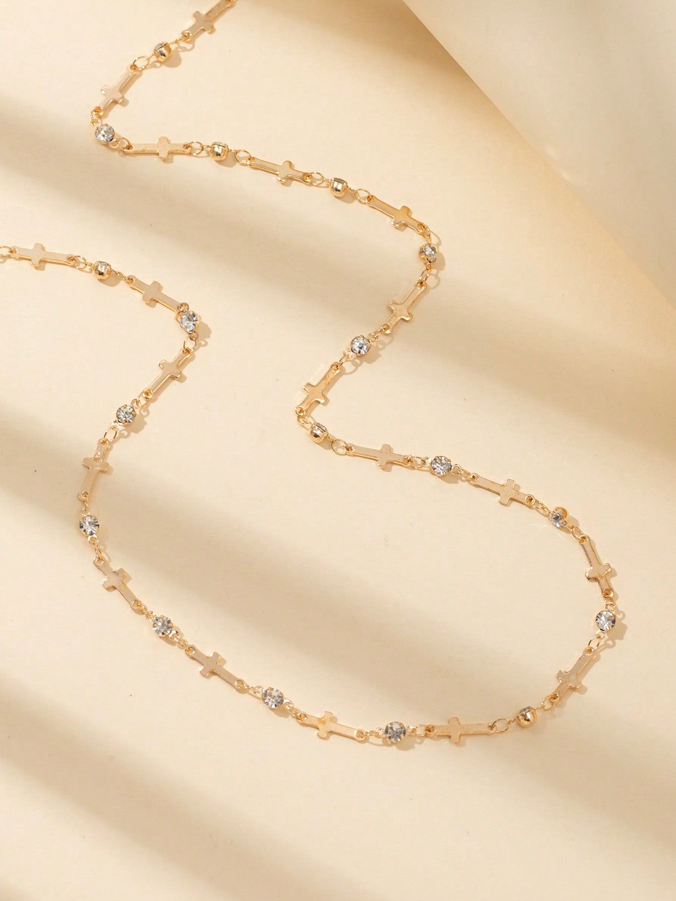 Collier chaîne Y doré/argenté brillant