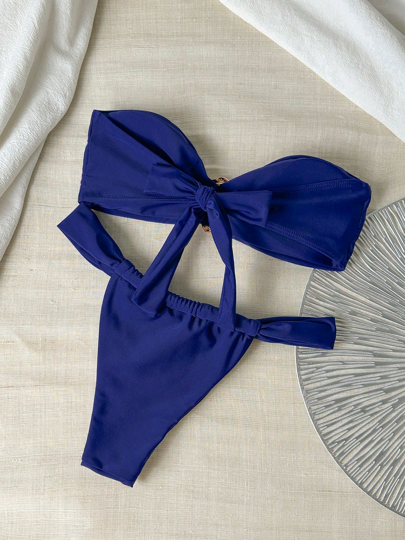 Maillot de bain bandeau string pour femme