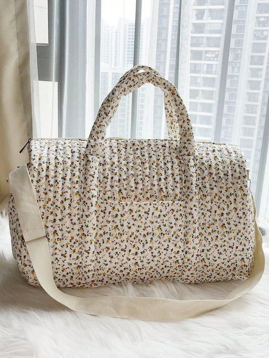 Sac de Boston rose vintage pour voyage et toilette