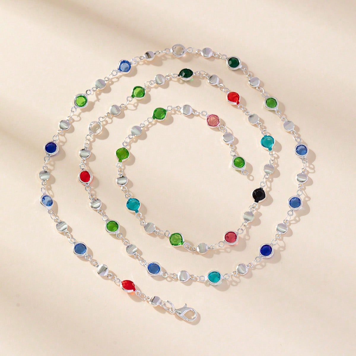 Collier pendentif doré/argenté brillant - 1 pièce