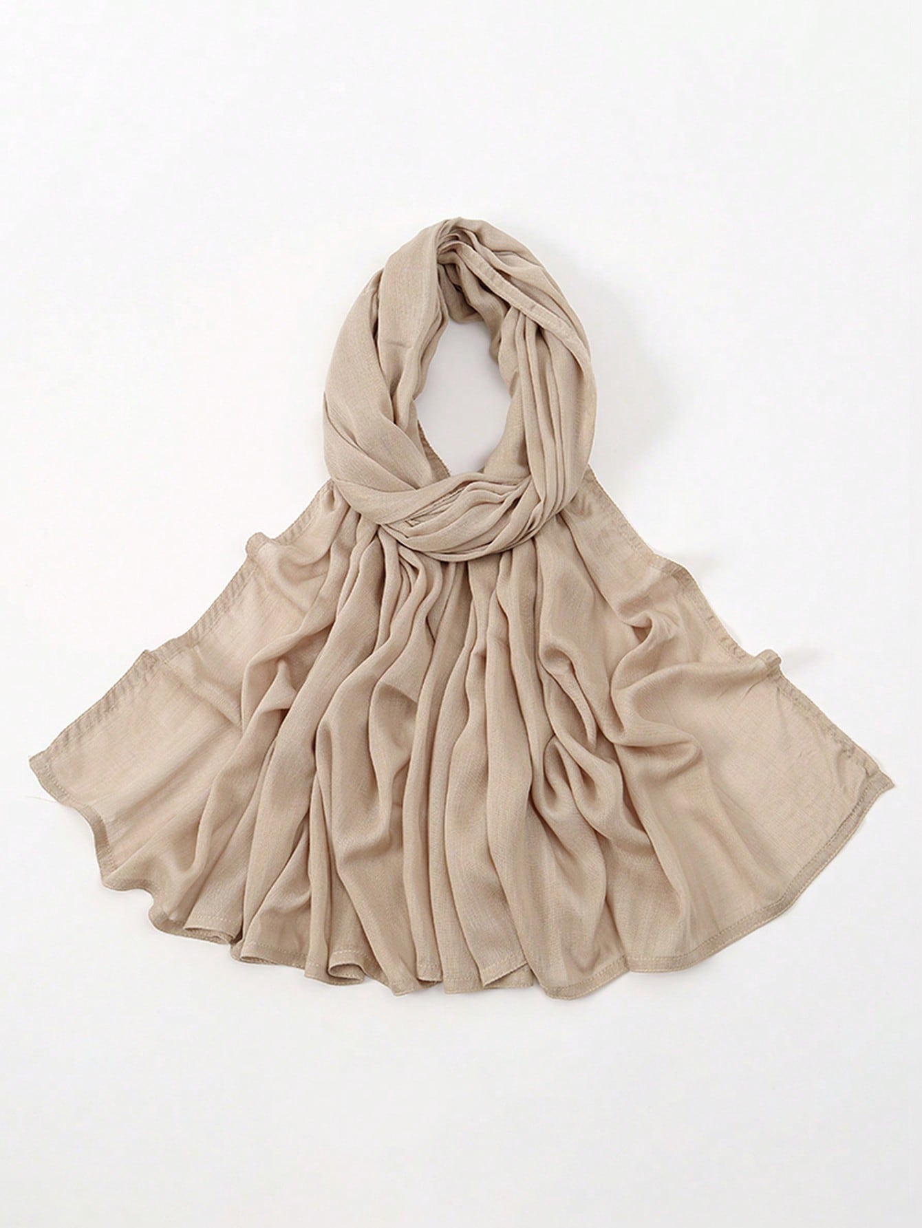 Foulard viscose unicolore pour femmes, bord large et doux