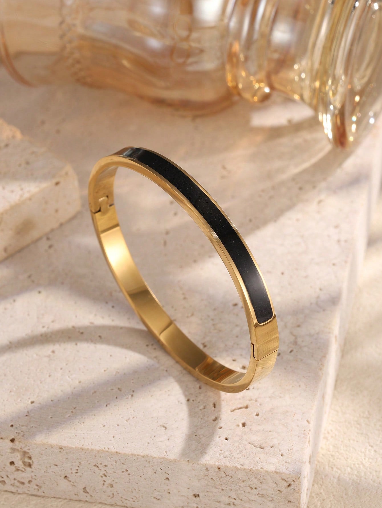 Ensemble bracelet et jonc acier inoxydable pour femme