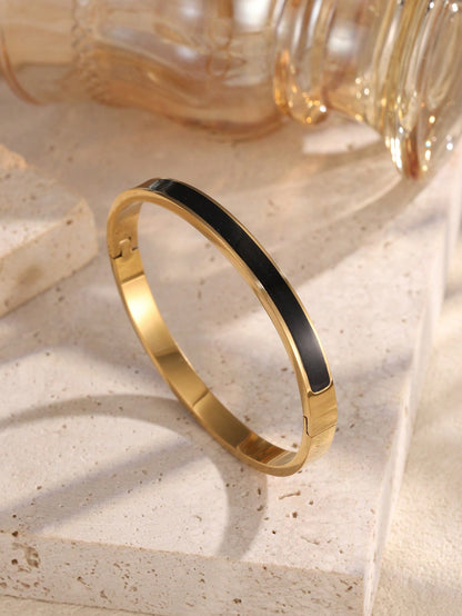 Ensemble bracelet et jonc acier inoxydable pour femme