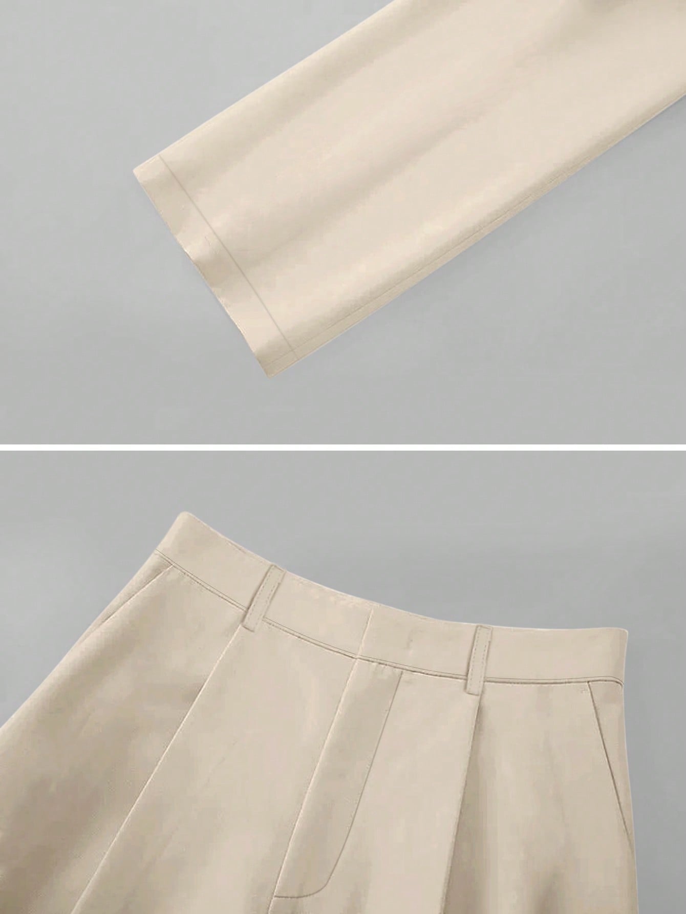 Pantalon large taille haute avec poches
