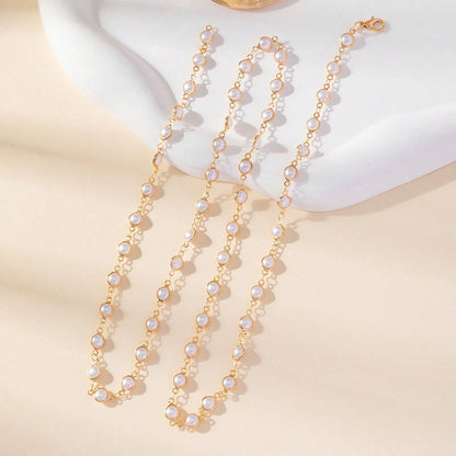 Collier chaîne Y doré/argenté avec pendentif scintillant