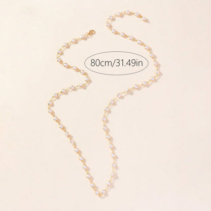 Collier chaîne Y doré/argenté avec pendentif scintillant