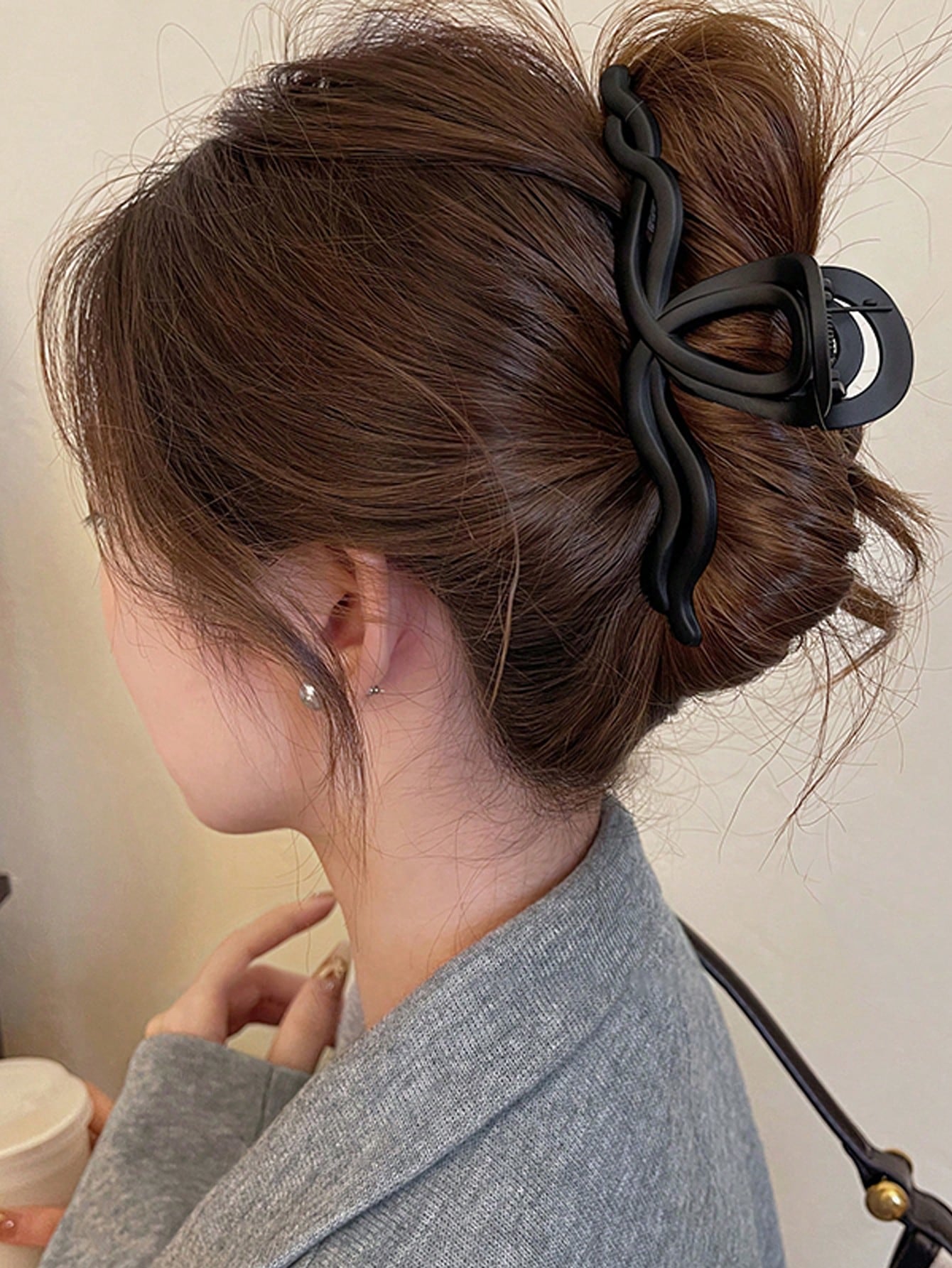 Pinces à cheveux 13 cm - Lot de 4 couleurs - Design vague
